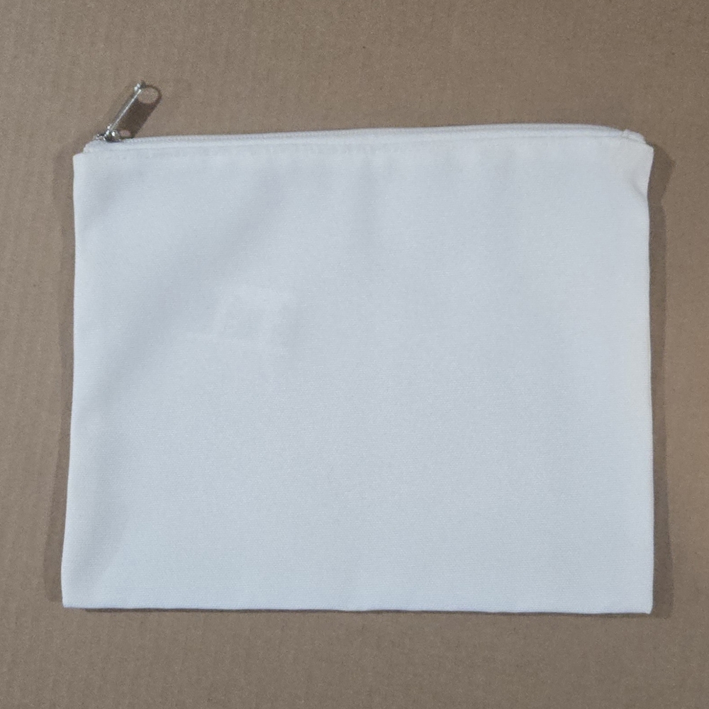 White Zippered Pouch for Arts & Crafts